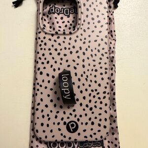 Loopy Case Black and Cream Polka Dot Phone Case